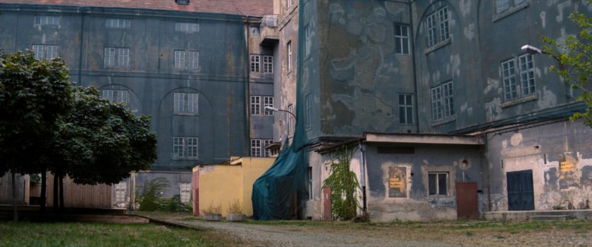 Exterior of abandoned Flag Smasher camp.