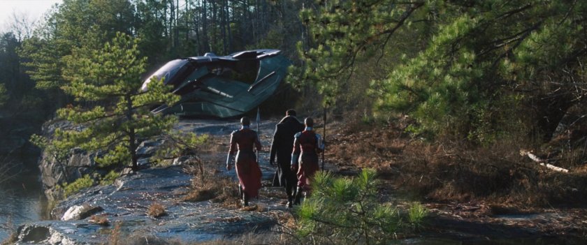 Zemo escorted by Dora Milaje back to Talon fighter.