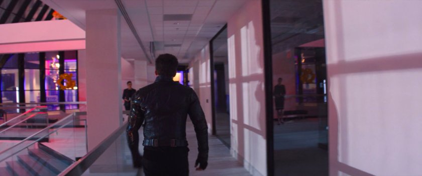 Bucky inside the lobby of the GRC Headquarters.