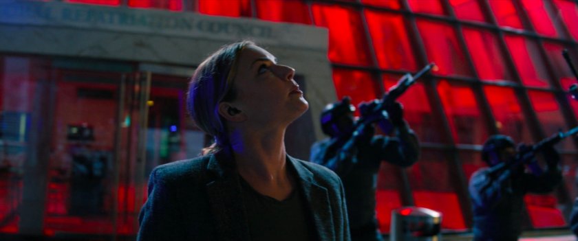 Sharon in plaza in front of GRC Headquarters.