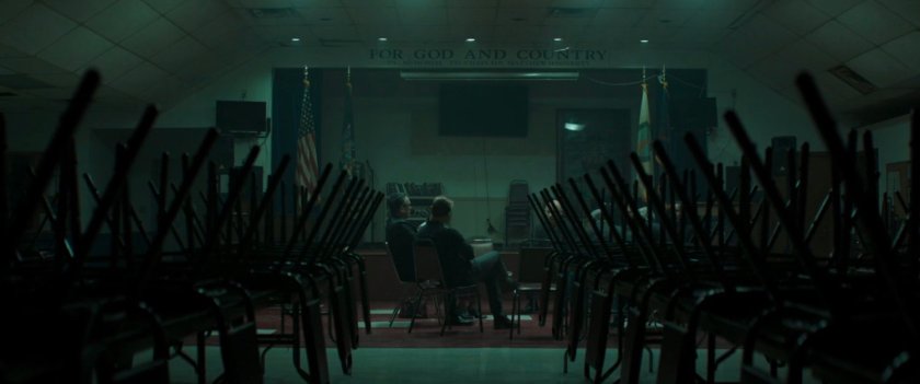 A small crowd gathers at a support group meeting.