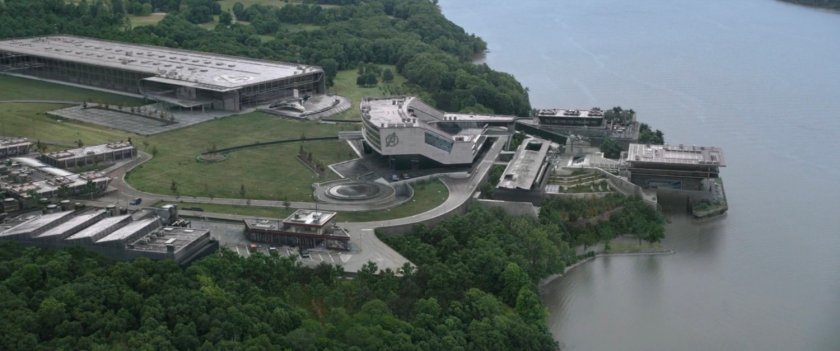 Aerial view of the Avengers Facility.