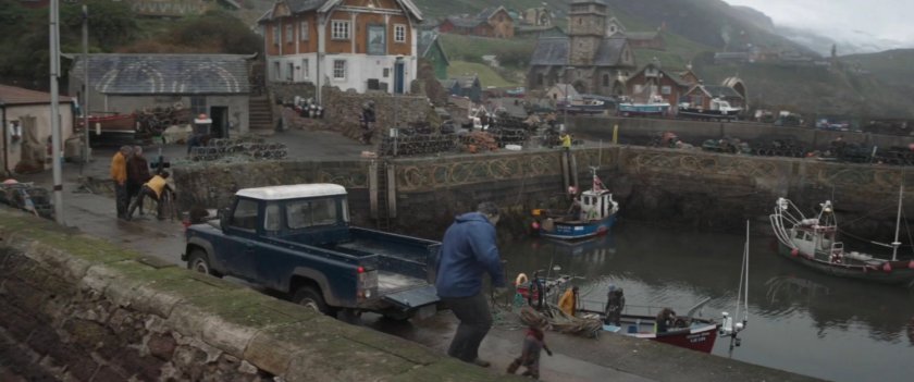 Smart Hulk and Rocket at seaside fishing village.