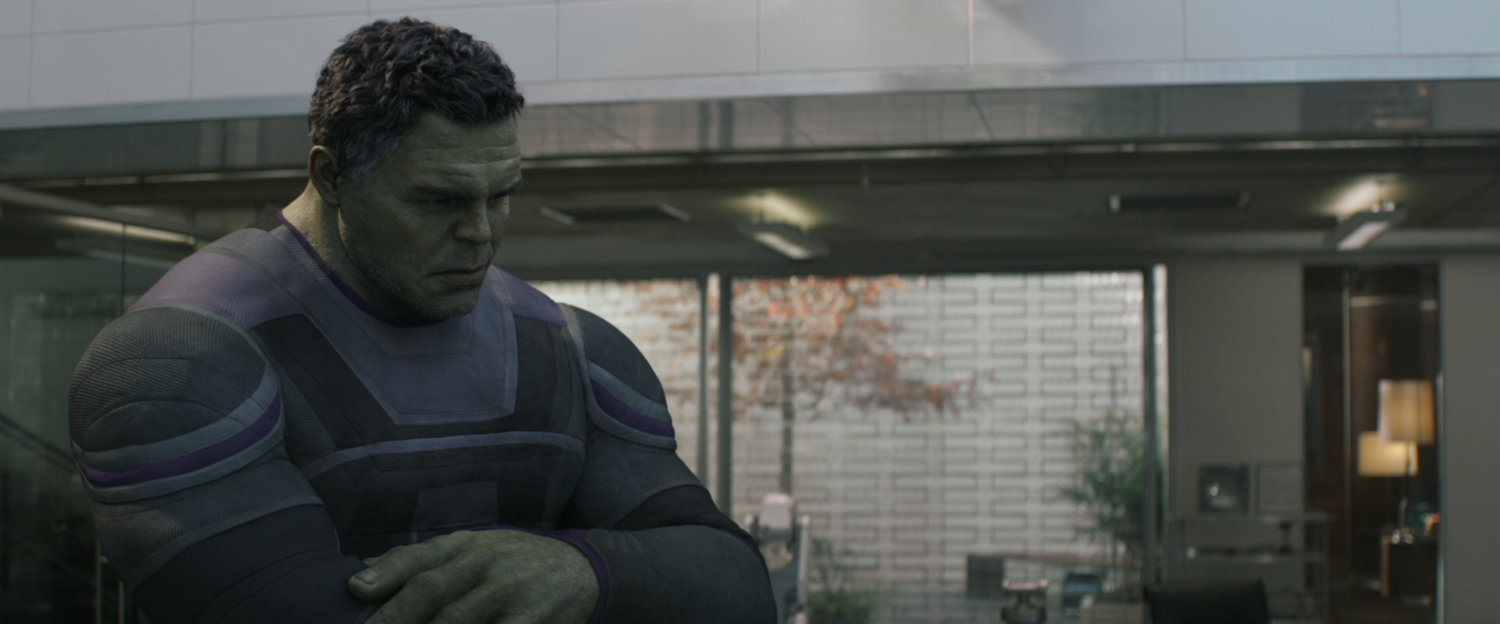 Interior of Avengers Facility living quarters with Smart Hulk.