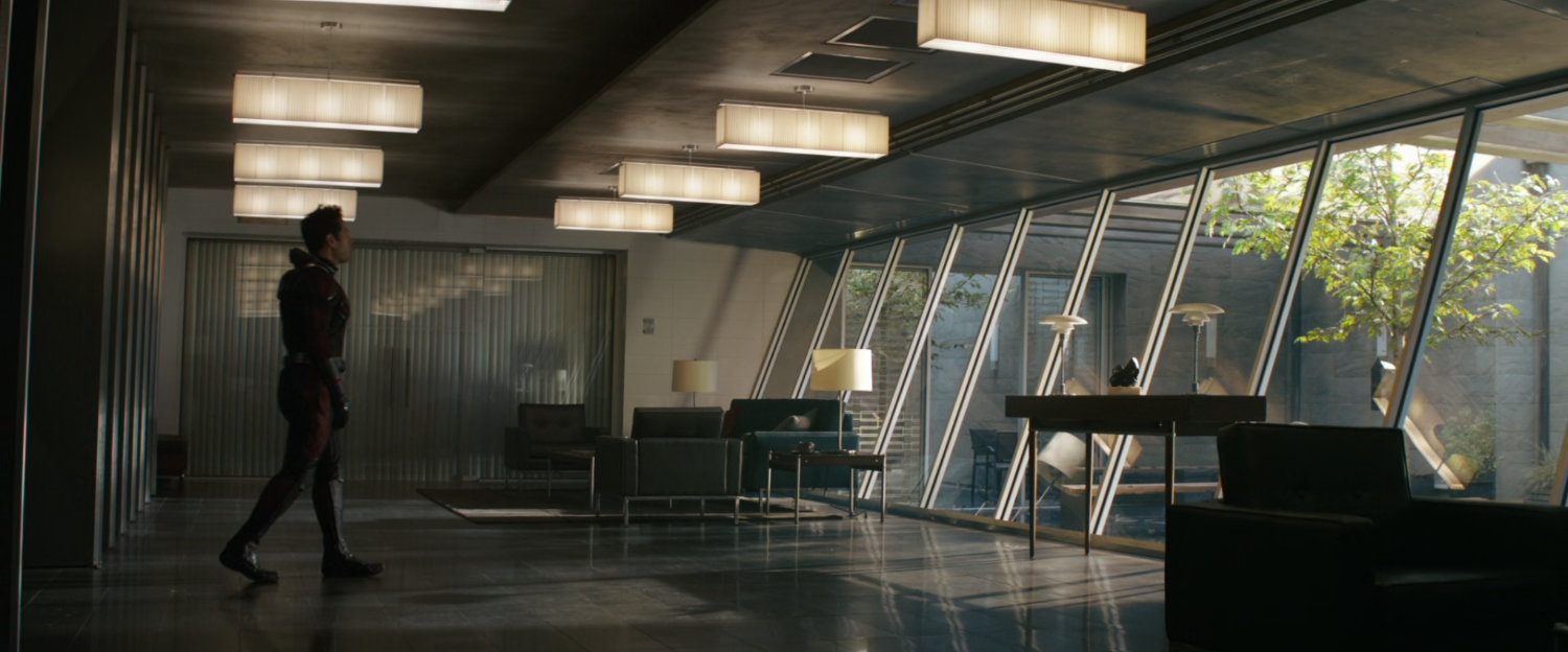 Interior of Avengers Facility living quarters with Scott Lang.