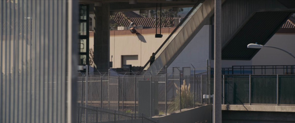 Stairs outside Los Angeles metro station.