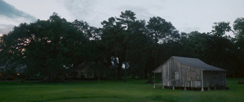 Exterior of Maria Rambeau's house and shed.