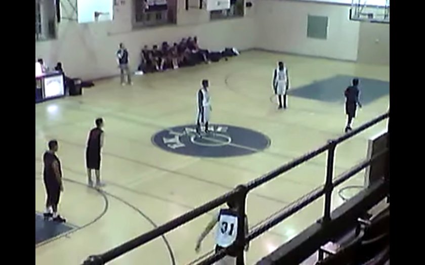 Clip from YouTube showing interior of gym filming location.