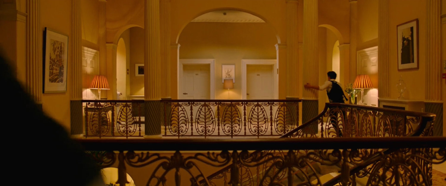 Interior of second floor of Carlo IV hotel in Prague.