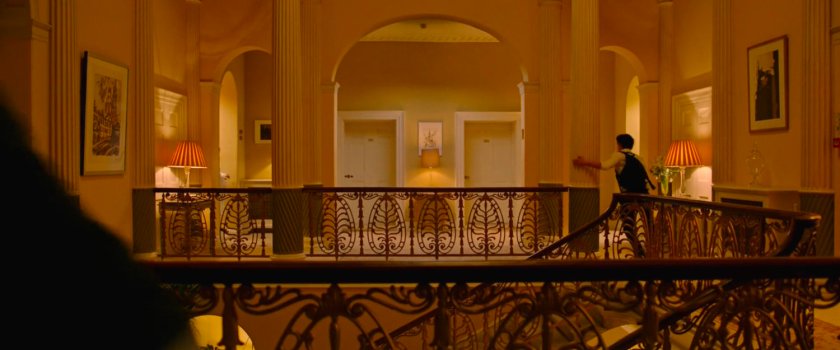 Interior of second floor of Carlo IV hotel in Prague.