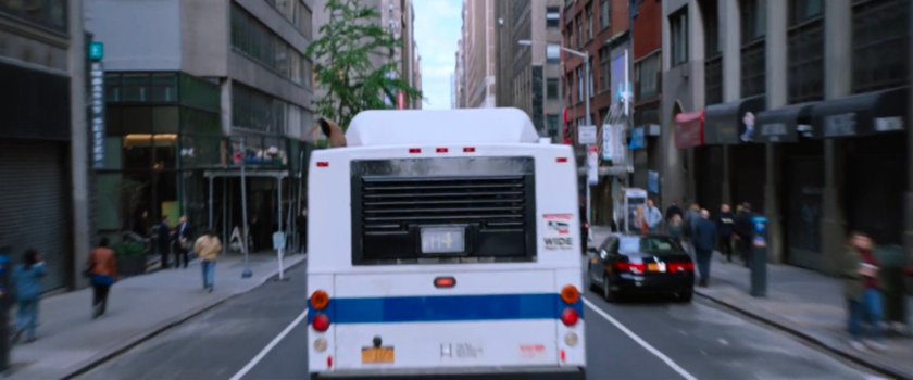 City bus on a New York street.