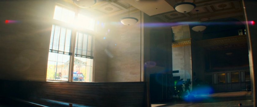 Interior of train terminal.