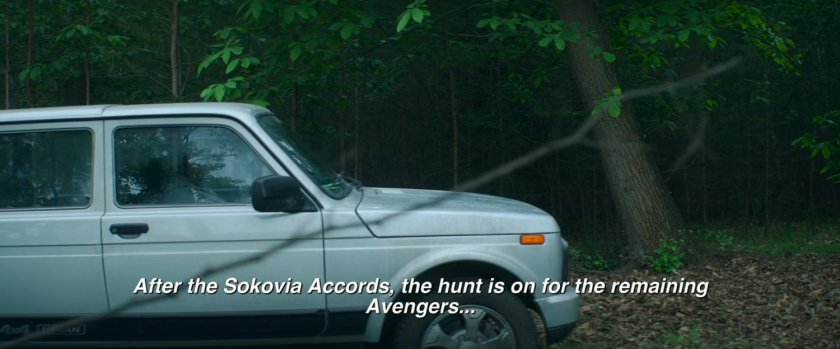 A car driving through Norwegian woods.