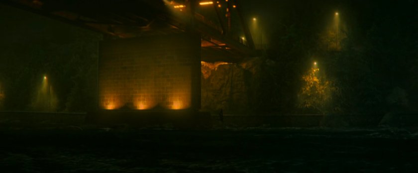 A foggy Norwegian bridge.