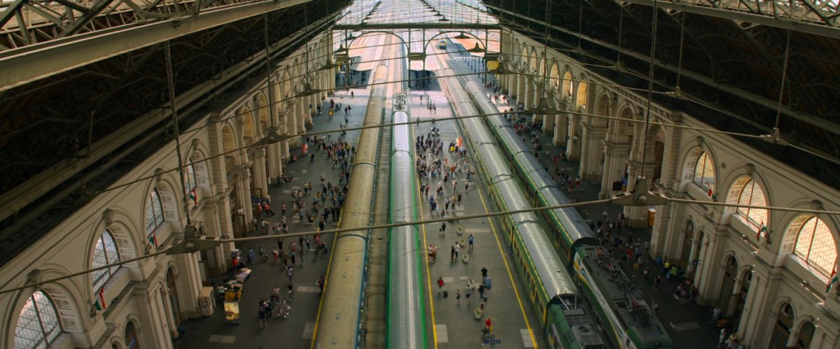 High angle view of Budapest-Keleti station.