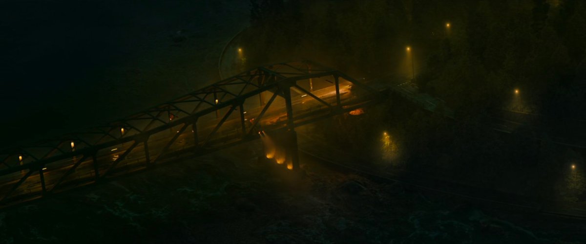 A foggy Norwegian bridge.