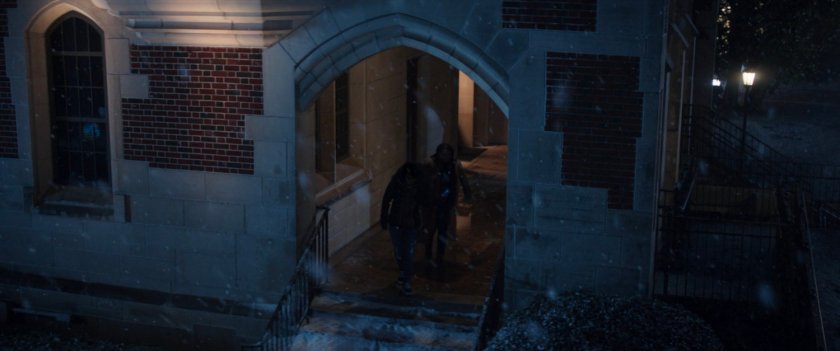 Exterior of college campus building.