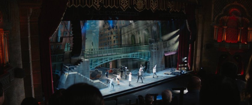Interior of theater showing Rogers: The Musical.
