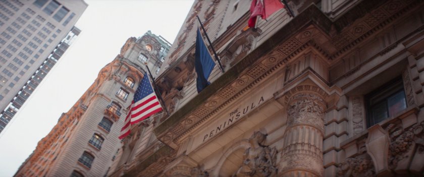 Exterior of The Peninsula Hotel.