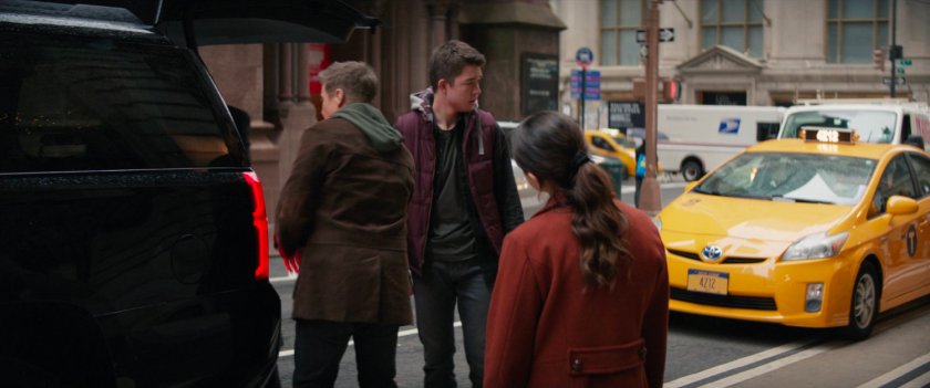 Clint and his kids outside the Peninsula Hotel.