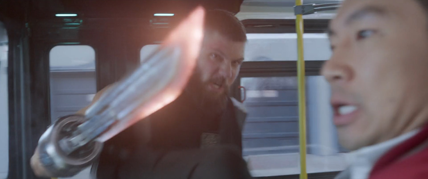 Shaun dodges RazorFist's blade.