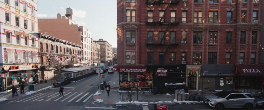 New York intersection with East Village Finest Deli.