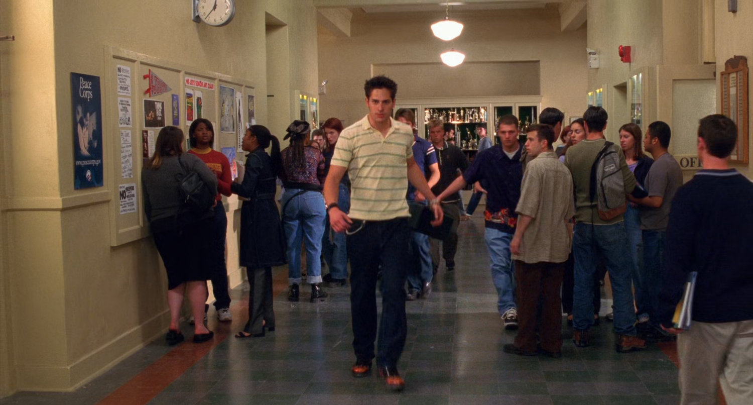 Flash Thompson in school hallway.