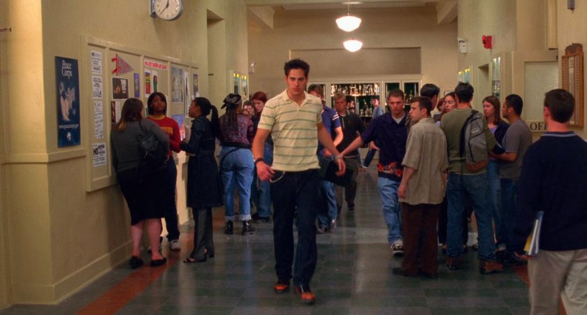 Flash Thompson in school hallway.
