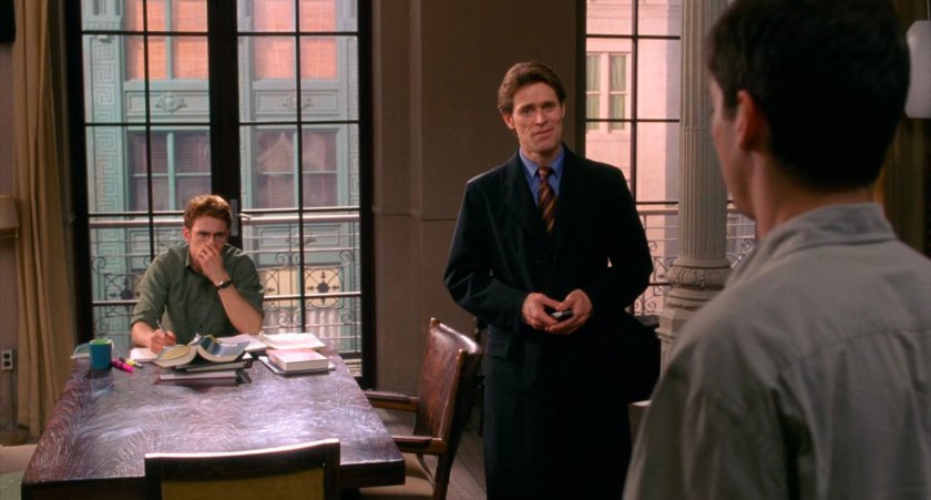 Harry and Norman Osborne inside apartment.