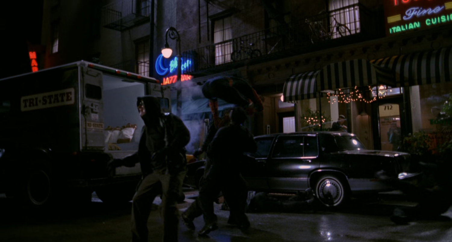 Armored car being robbed.