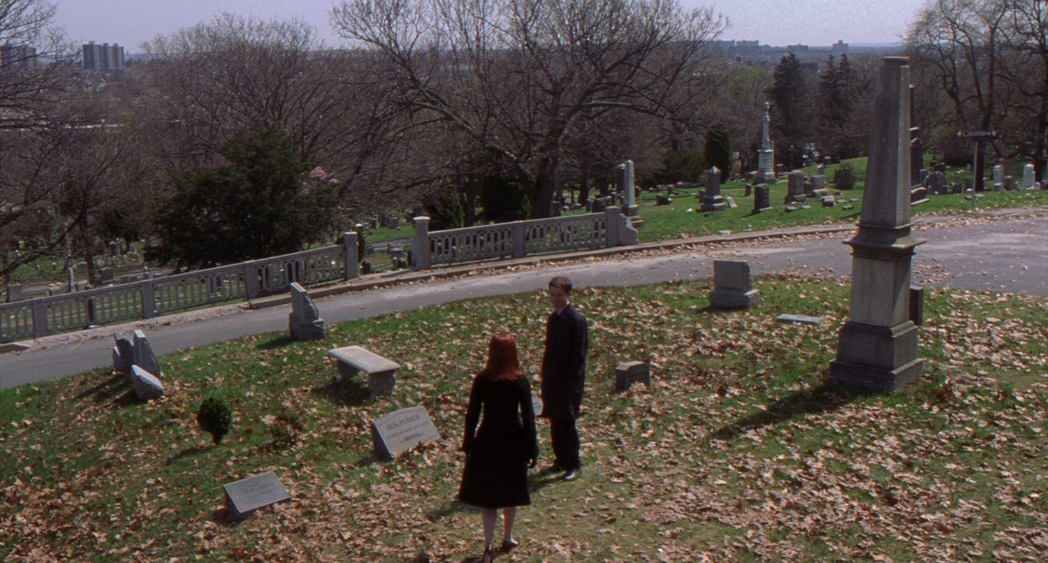 Mary Jane and Peter Parker at Cemetery.