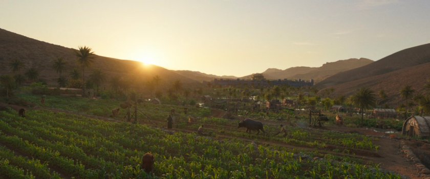 A farming field in ancient Babylon.