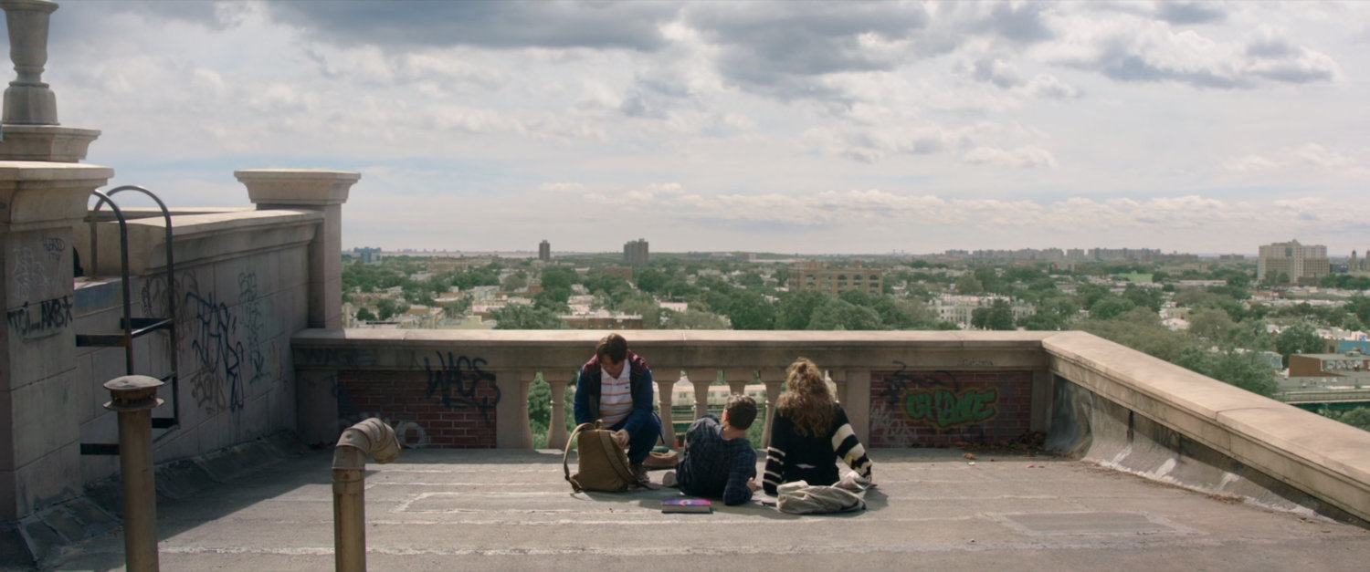 Ned, Peter and MJ laying on the roof of Midtown High.