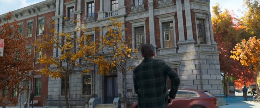 Peter standing in front of the Sanctum Sanctorum.