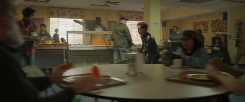 Peter runs through FEAST shelter.