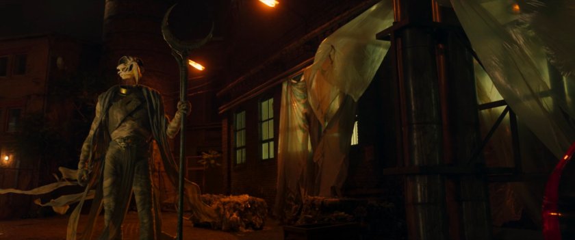 Khonshu standing outside Ammit's enclave.