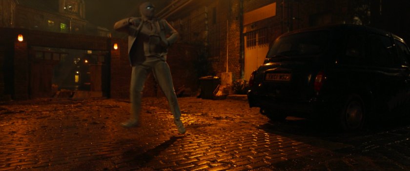 Mr Knight on a London street.