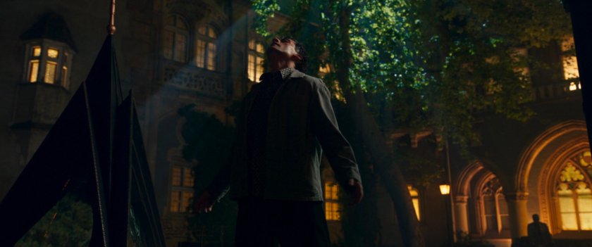 Steven in the courtyard of a London church.