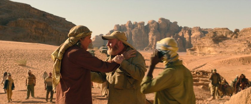 Harrow and his men in the Egyptian desert.