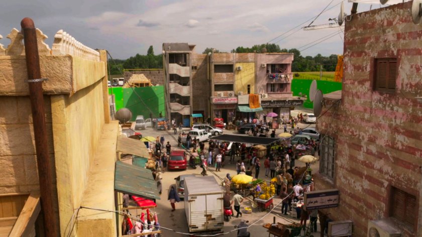 Behind-the-scenes shot of Cairo marketplace.