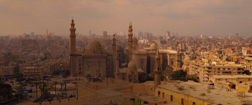 Aerial view of Cairo mosques.