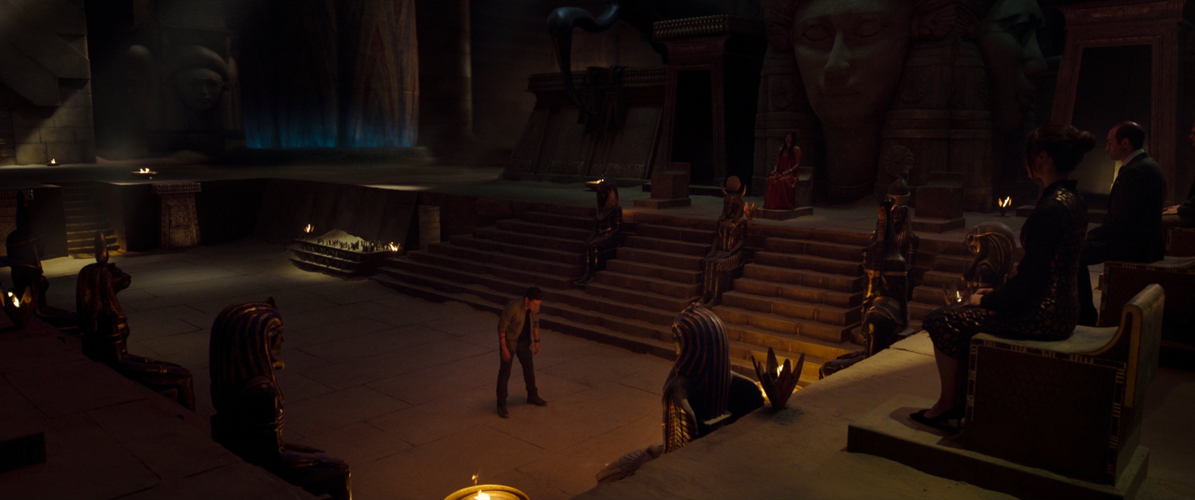 The Gods listen to Steven tales inside the Great Pyramid.