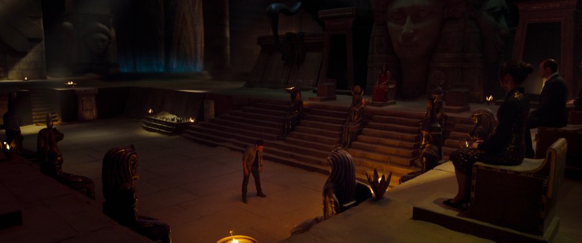 The Gods listen to Steven tales inside the Great Pyramid.