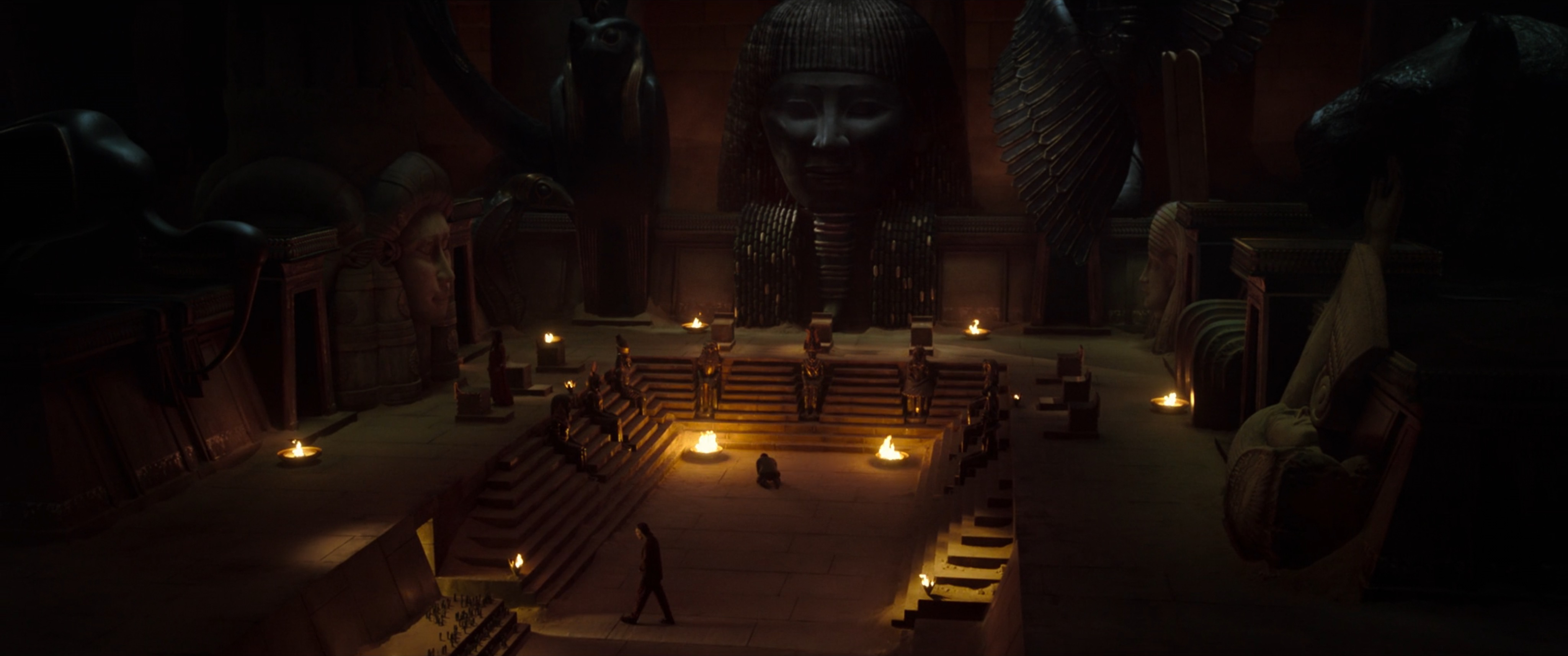 The Gods listen to Steven tales inside the Great Pyramid.