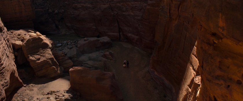 A rocky canyon in the Egyptian desert.