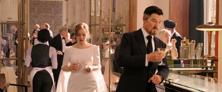 Stephen Strange and Christine Palmer at her wedding reception.