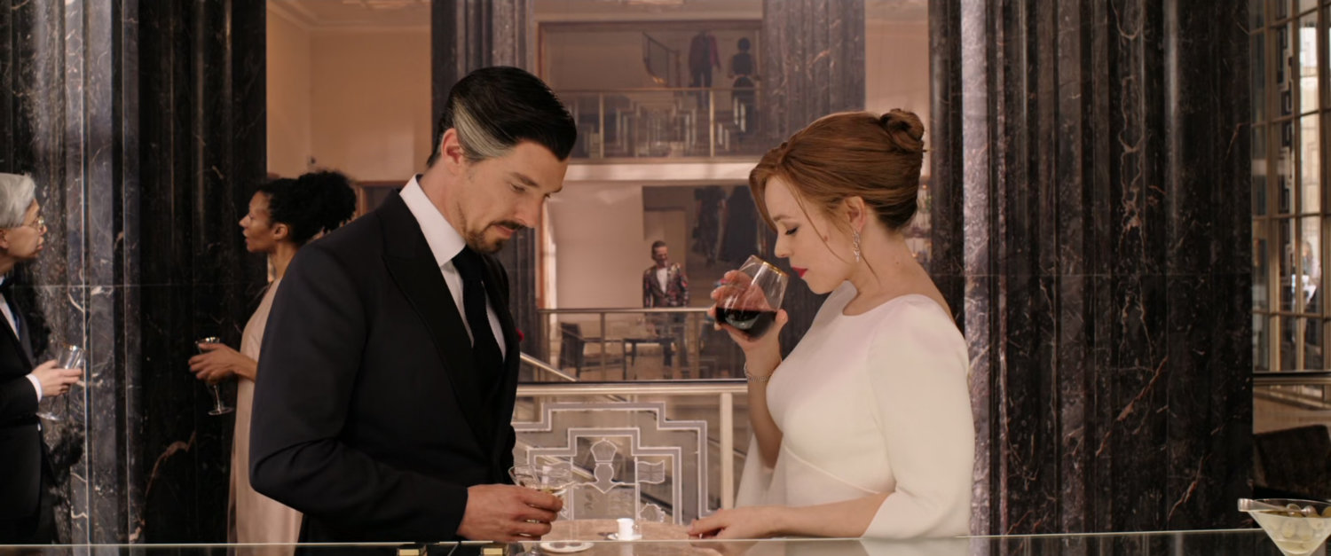 Stephen Strange and Christine Palmer at her wedding reception.