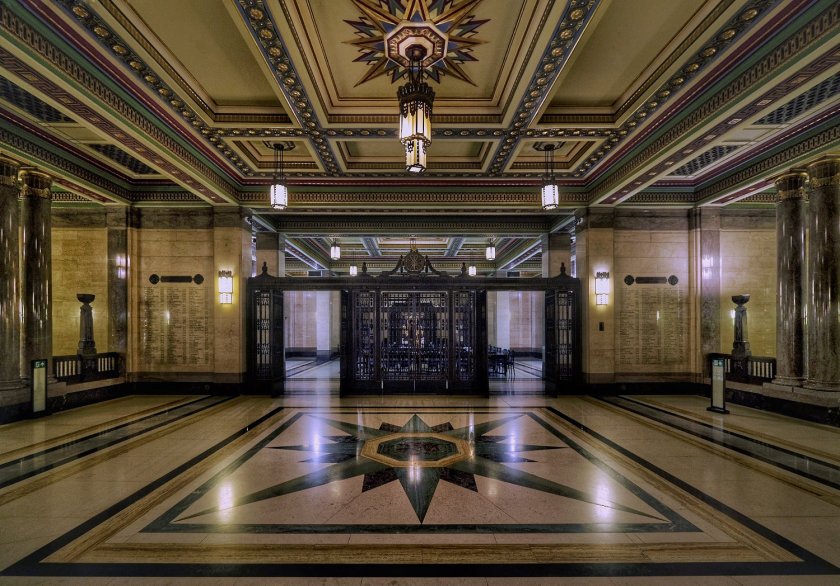 Google Street View of Freemasons Hall, the filming location for Illuminati Headquarters.