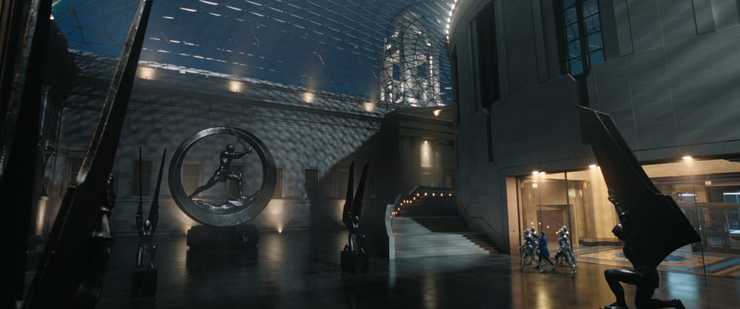 The lobby of the Illuminati Headquarters.