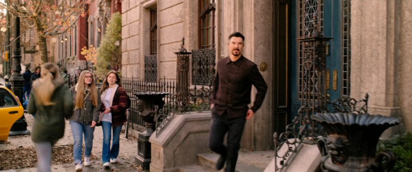 Dr Strange exits his Sanctum.